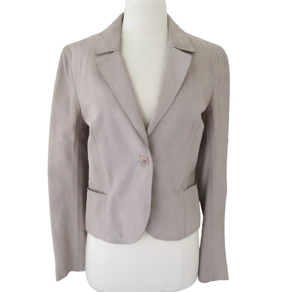 m0851 Tailored Leather blazer jacket